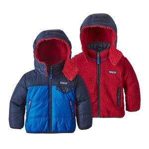 Patagonia Reversible Blue and Red Hooded Jacket